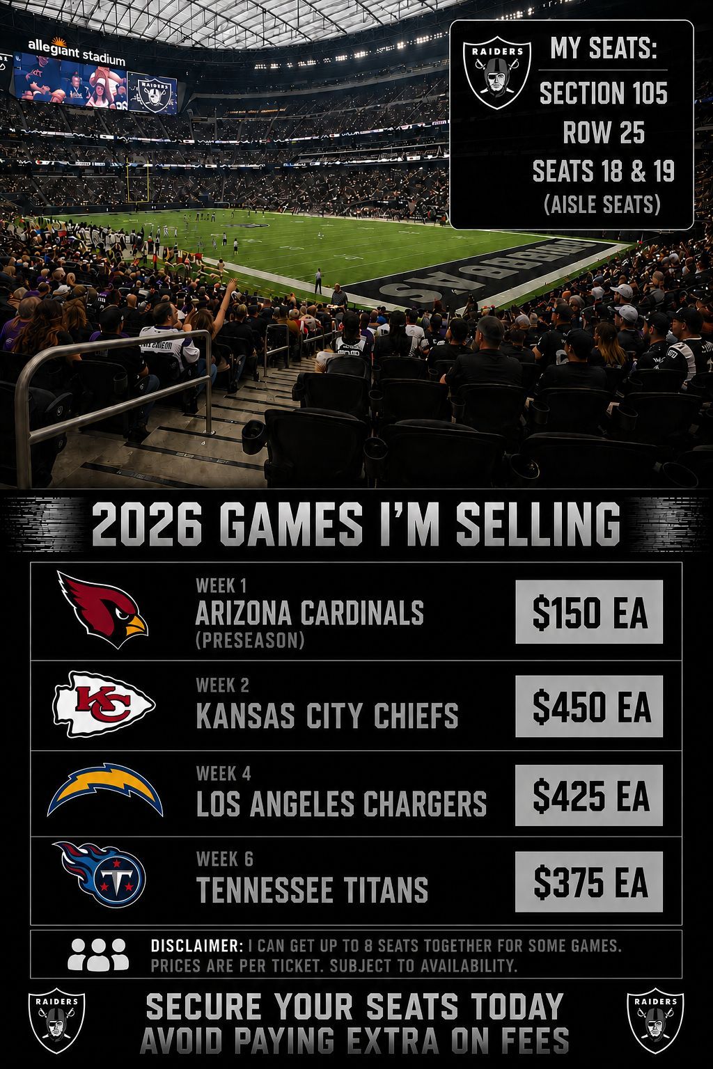 Raiders Tickets