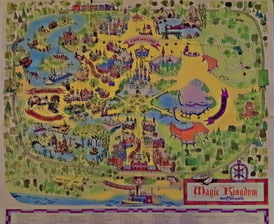 1971 Original Disny Map Acrylic