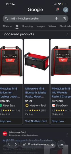 Milwaukee M18 Bluetooth Set Speaker $200