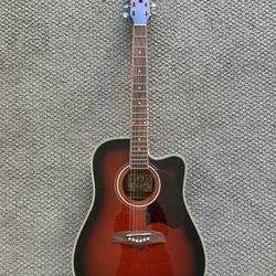 Oscar Schmidt by Washburn Acoustic-Electric Guitar – Sunburst Finish