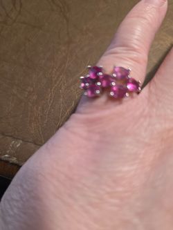Pink Rhodolite garnet ring