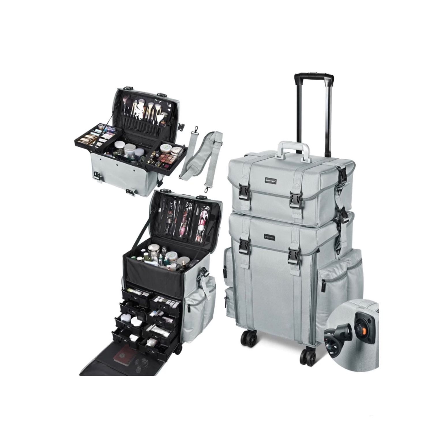 Brand New Rolling Makeup Case Professional Worth $190,All Products : American Fashion Style Bags On Sale