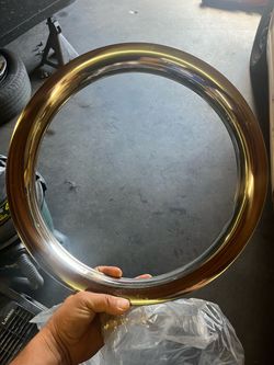 4 NEW 15' CHROME Steel Wheel Beauty Rings