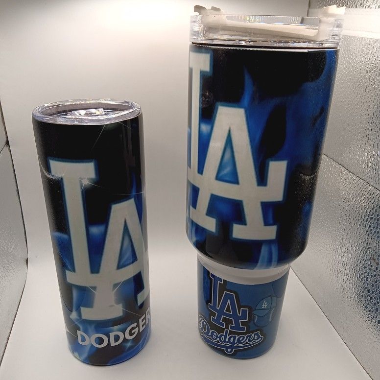 Dodgers Tumbler Set 40 Oz And 20 Oz His And Hers Bundle