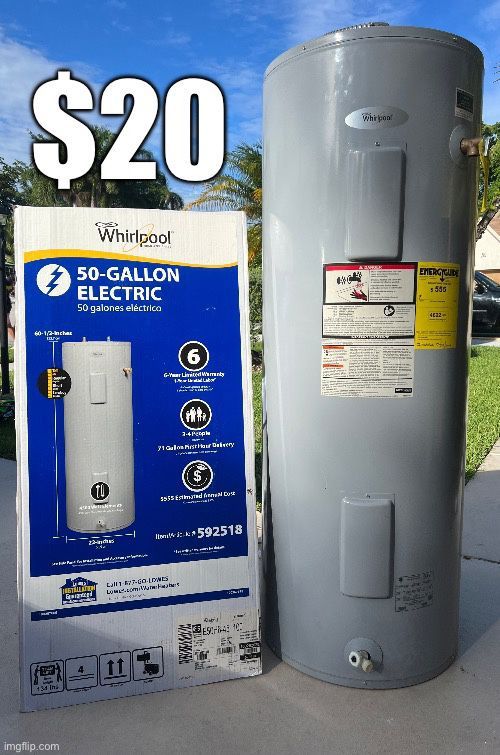 Whirlpool 50-Gallon Electric Hot Water Tank