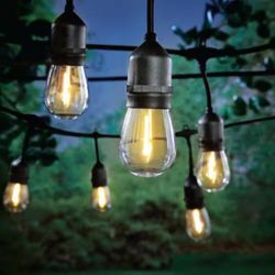 Outdoor Patio Set with String Lights