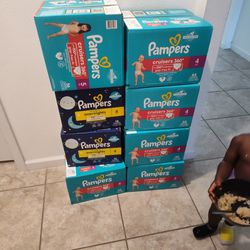 8 BOX OF PAMPERS 