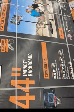 44” impact backboard