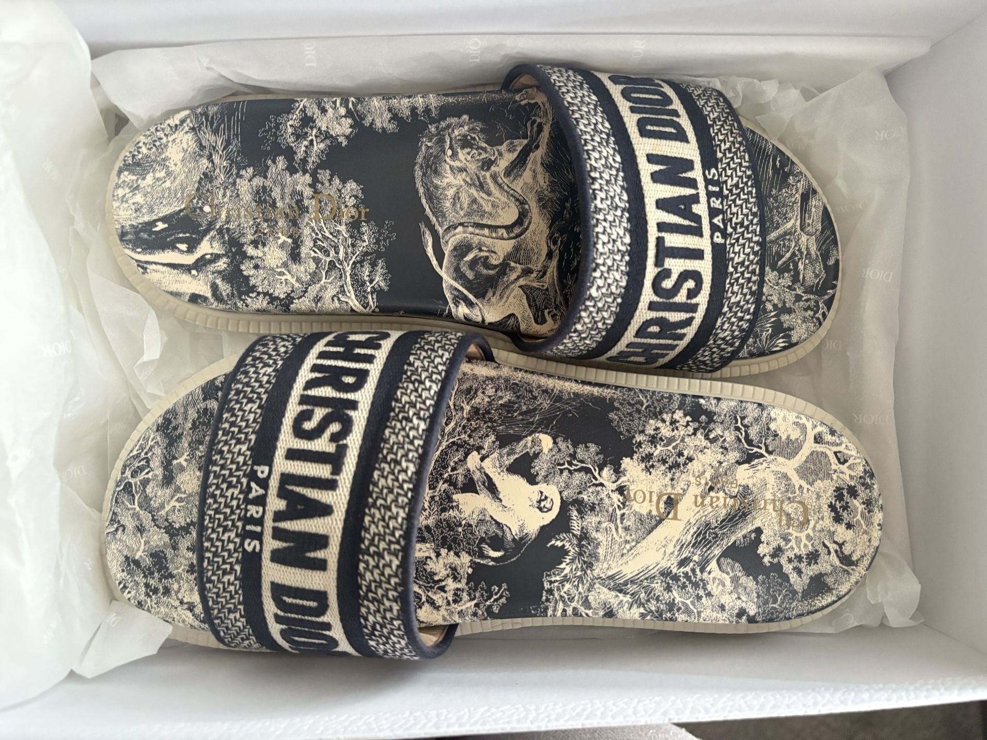 Size 9 Women Dior Dway Cloth Sandals