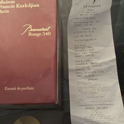 Baccarat Rouge 540 (With Receipt) – 100% Authentic – Must Sell