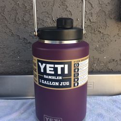 BRAND NEW NORDIC PURPLE YETI 1/One Gallon JUG RAMBLER CONTAINER CANISTER BOTTLE
