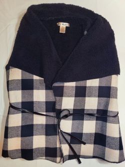 Say What? Sherpa Collar Plaid Wrap Jacket