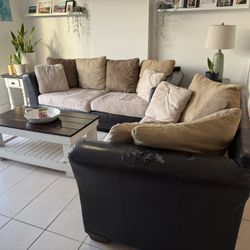Tan/Brown Couch + love seat