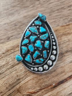 Vintage 925 Turquoise Pendant