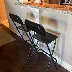 Set of 2 Folding Stool Chairs