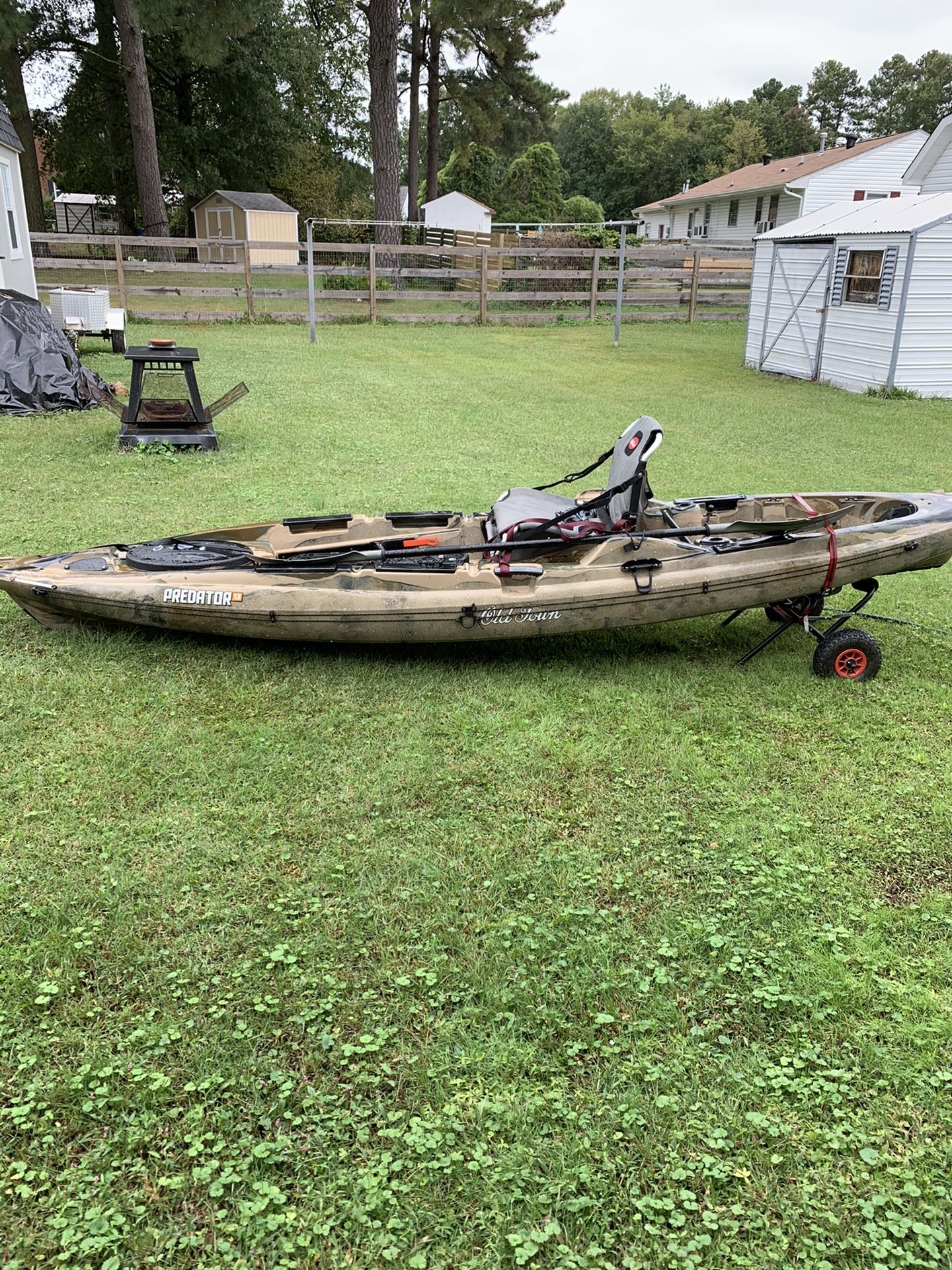 13’ Old Town Predator fishing kayak
