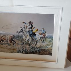 Silk print cowboy western