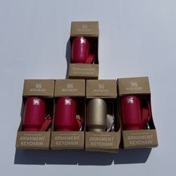 5-PACK! BRAND NEW Stanley Water Bottle Keychain Christmas Tree Ornament