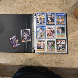 Binder Of Baseball Trading Cards