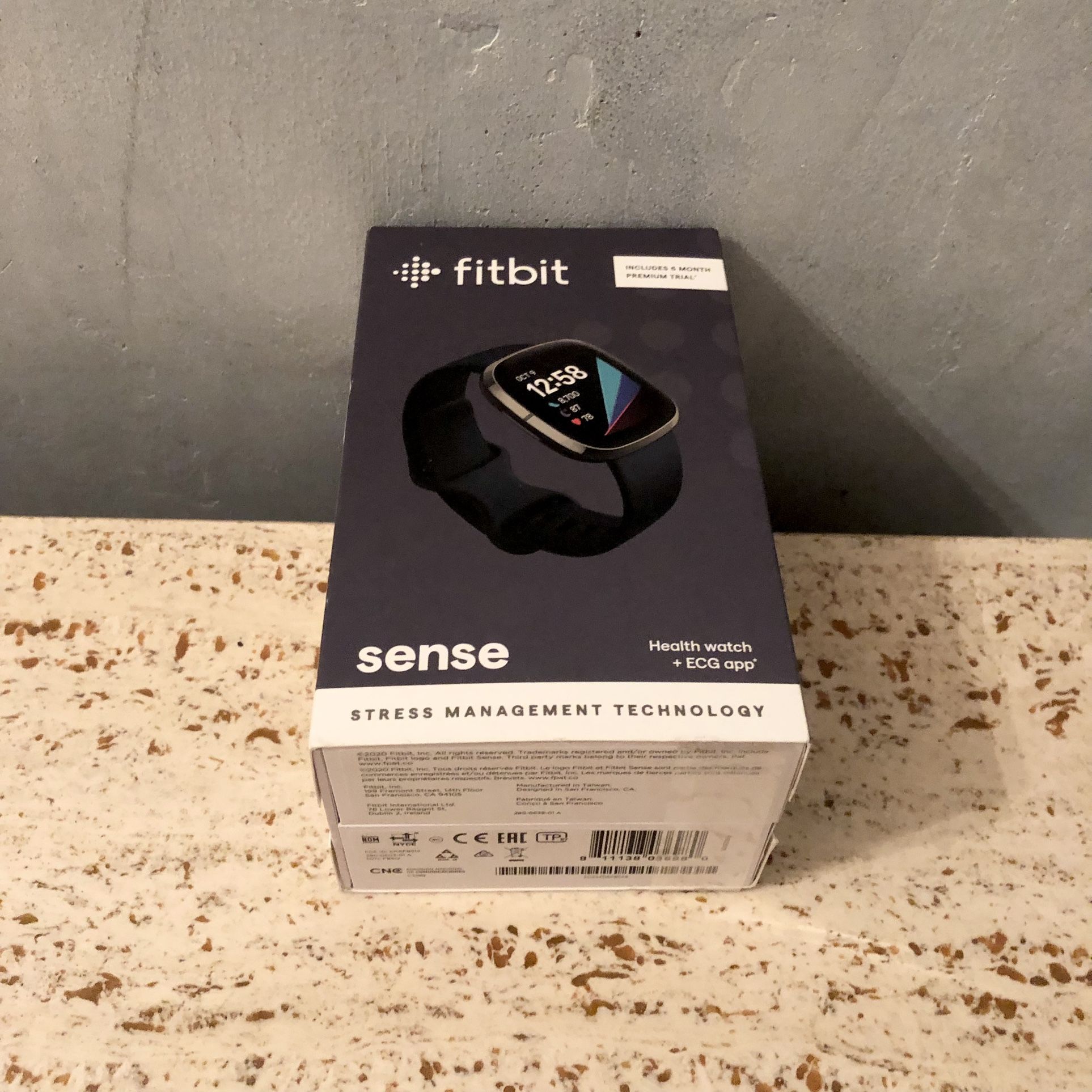 New sealed Fitbit Sense Advanced Health Smartwatch. Model FB512BKBK 