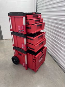 Milwaukee PACKOUT 2-Drawer & 3-Drawer Tool Box Set