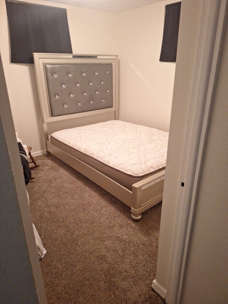 Queen Bed Frame With mattress