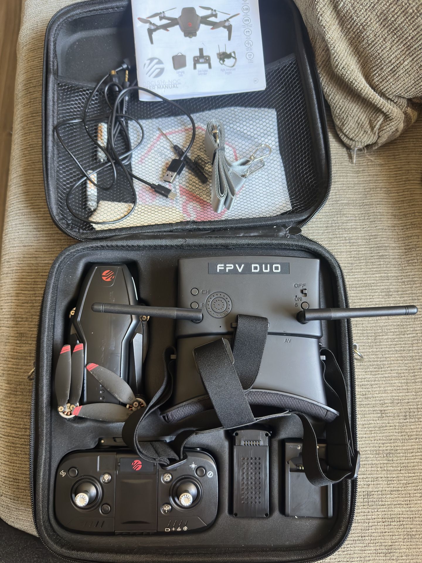 FPV DUO Camera Racing Drone + Flight Immersive Goggles  
