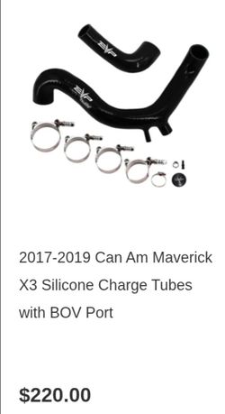EVP Can Am Maverick X3 Silicone Charge Tubes with BOV Port
