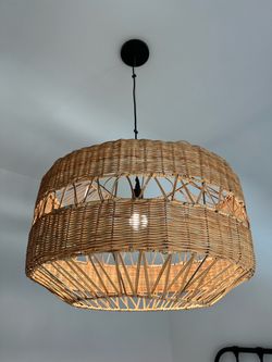 West Elm Rattan Pendant