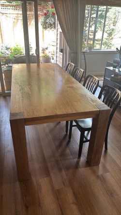 Big Sur white oak table from Crate & Barrel