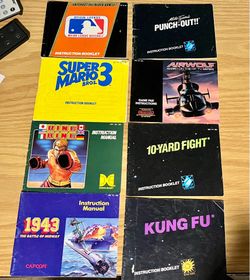 Nintendo manuals and posters