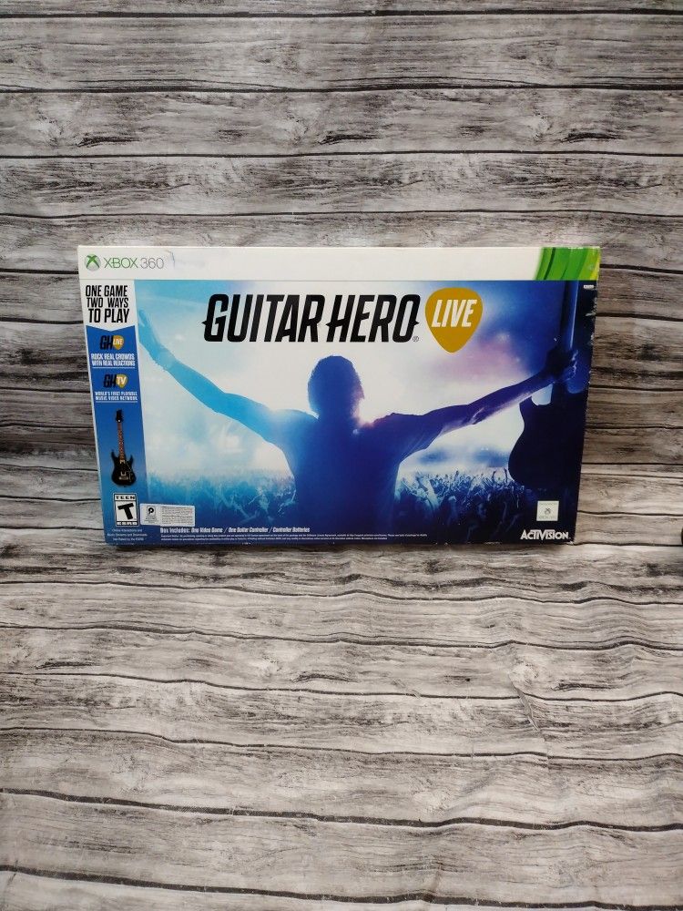 Guitar Hero Live Xbox 360 New. Open Box . Controller Game Dongle