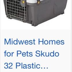 ✨MidWest Homes ✈️ Pets Dog Skudo 32’’ Plastic Carrier Kennel Crate Travel  Med / Large Dogs 