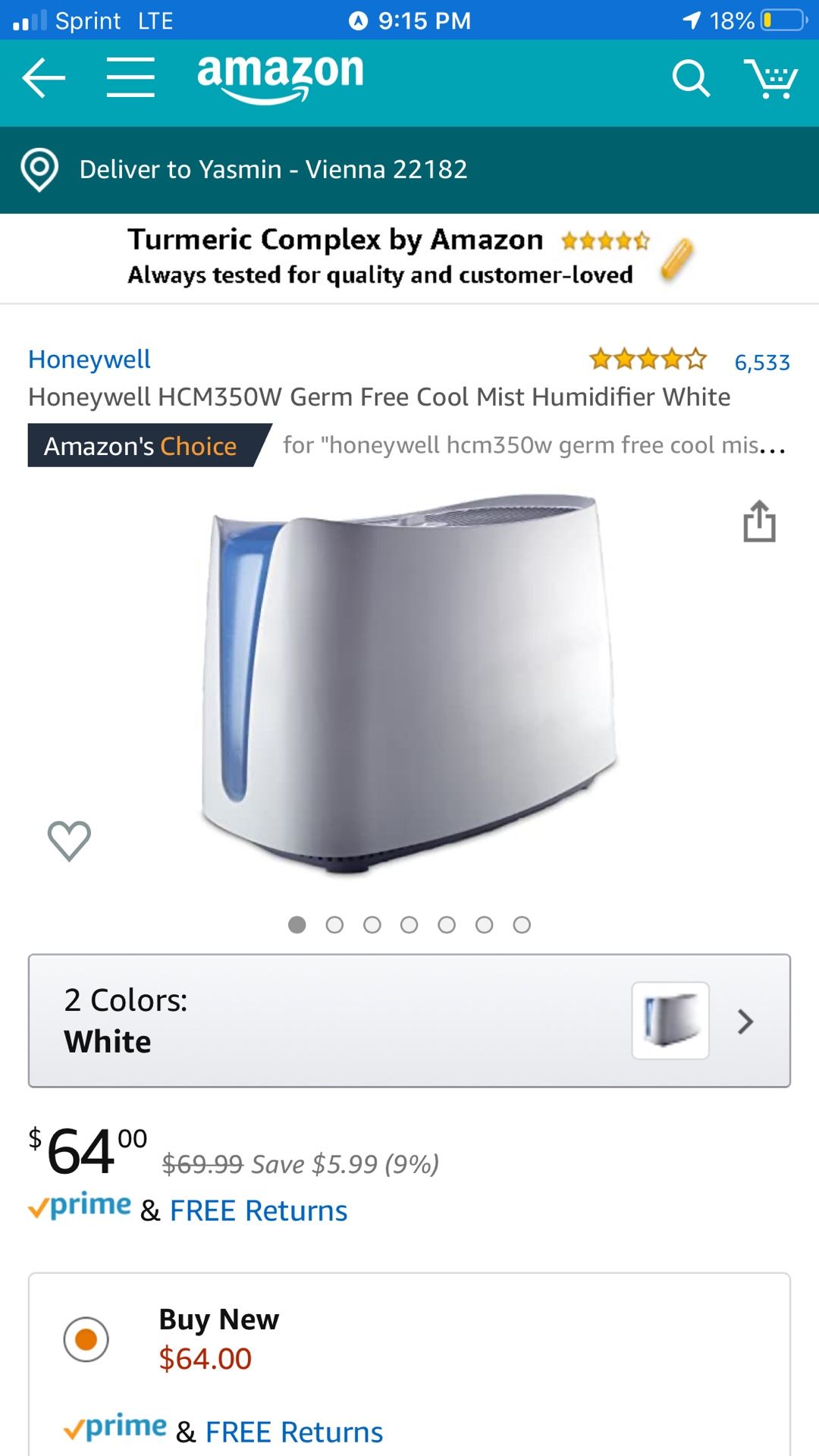 Honeywell HCM350 germ free humidifier