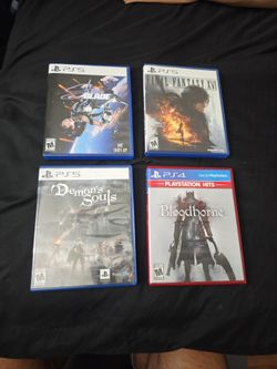 Stellar blade, final fantasy xvi, demons souls, bloodborne. For ps5