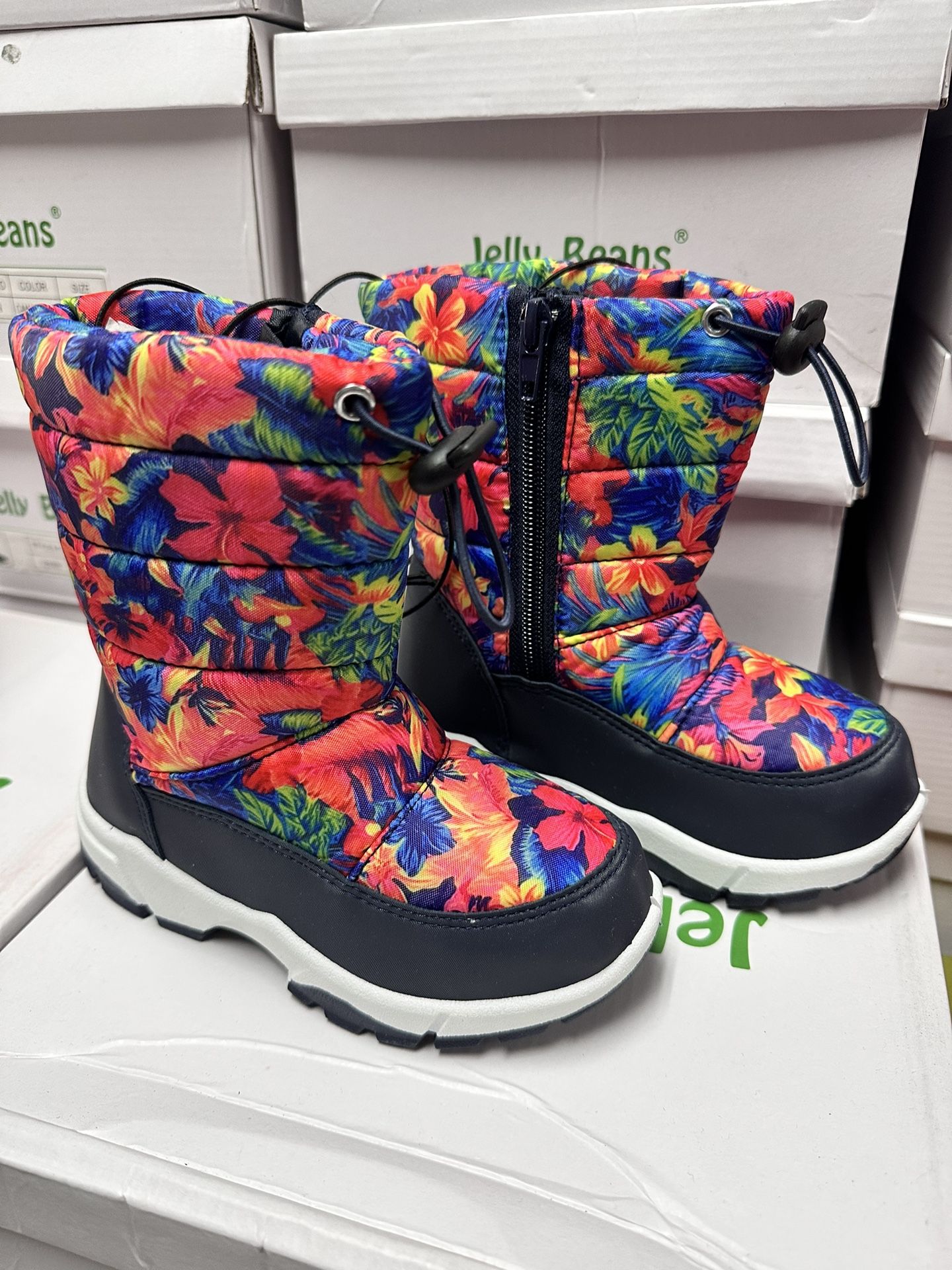 Kids Boys And Girls High Barrel Plus Fleece Winter Snow Boots