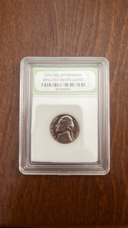 1(contact info removed) JEFFERSON 5c BRILLIANT UNCIRCULATED