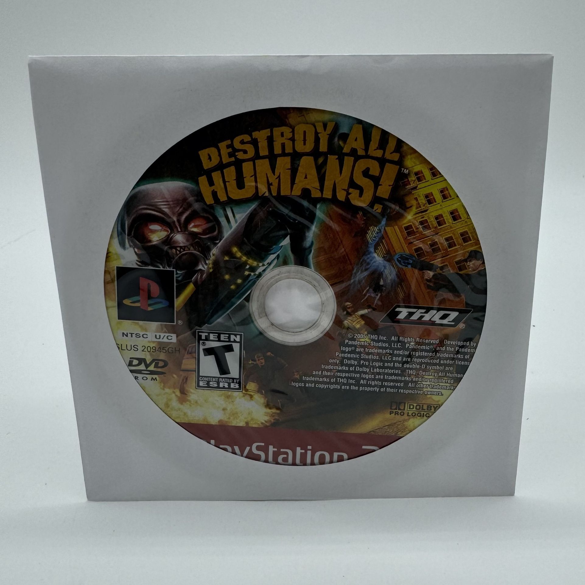 Destroy All Humans (Sony PlayStation 2, 2005 PS2) Disc Only Tested