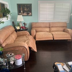 Genuine leather - Couch And Love Seat (Electric Recliners)