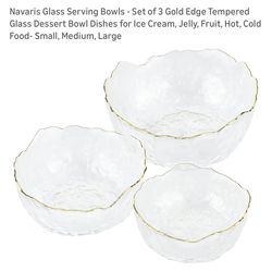 Glass serving bowls