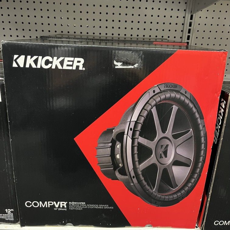 Kicker Comp Vr 15" Subwoofer, Dvc 4-ohm, 500w Bocina Sonido Carro Audio Bajo 43cvr154/d