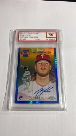 2023 Topps Anniversary Bailey Falter Blur Prism on card numbered auto