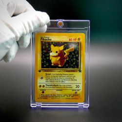 1999 Pokémon TCG ∙ Wizards of the Coast Black Star Promo ∙ “Ivy” Pikachu #1/53 — 1st Edition Stamp Error / Misprint