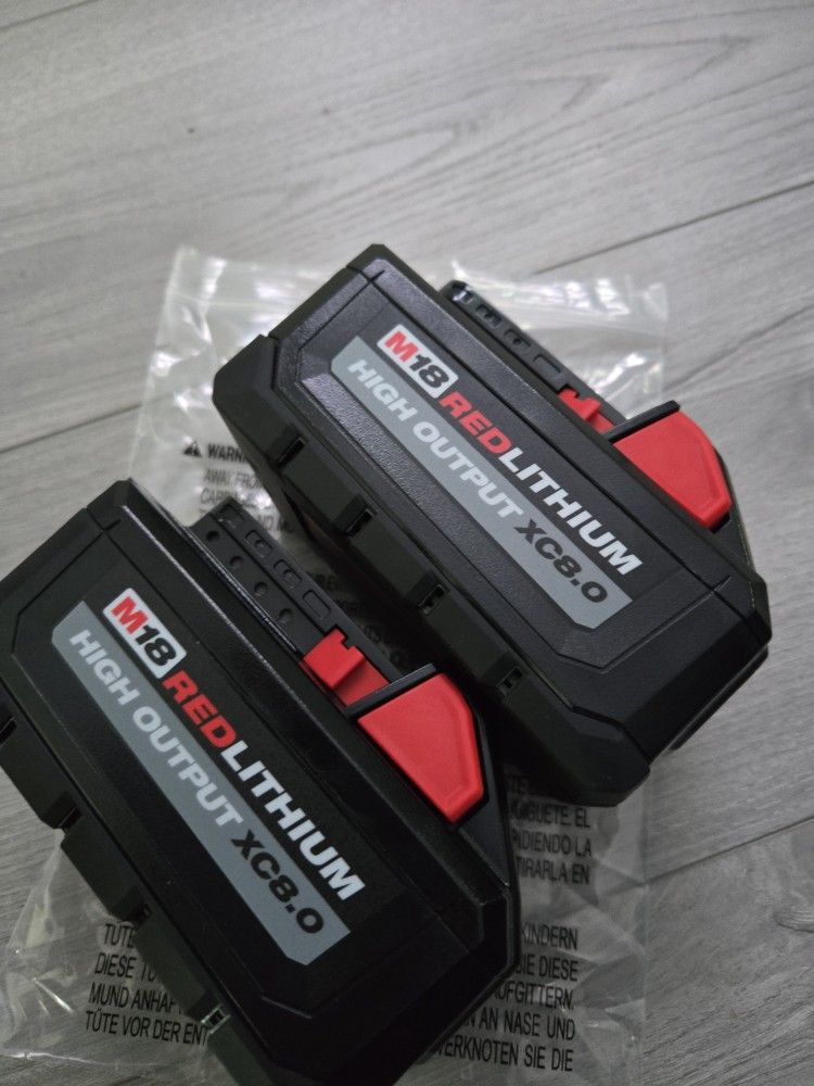 MILWAUKEE M18 BATTERIES 8.0 