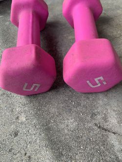Set Of Pink Dumbells Like New