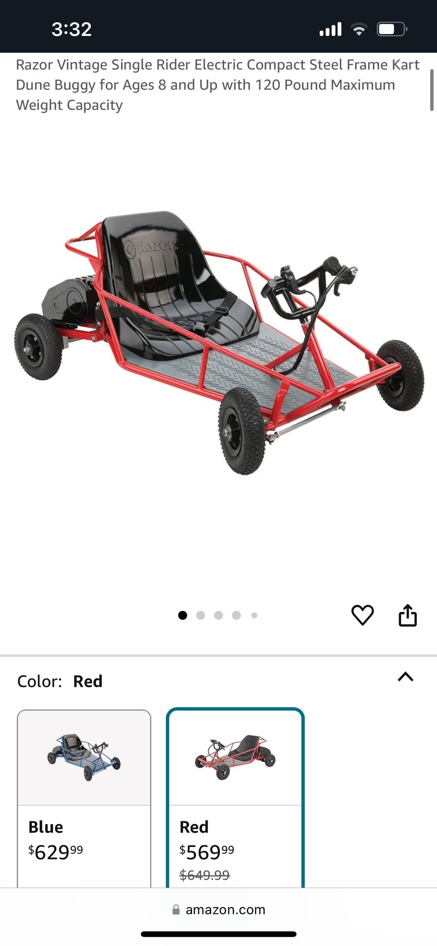 Razor Dune Buggy Red