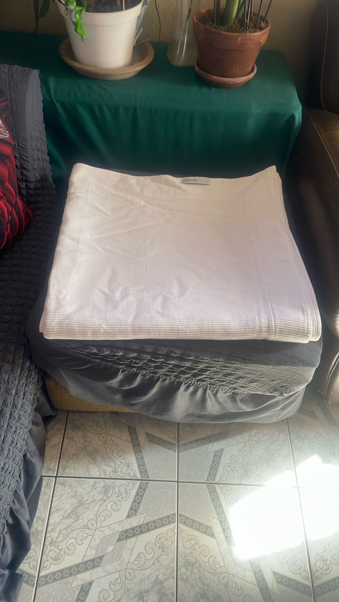 Cobertor Para Cama Blanco de Algodón Muy Fresca