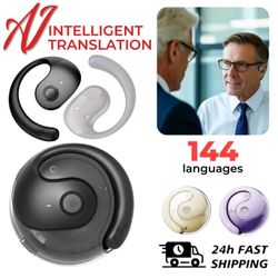 144 Languages Wireless Translation Headphones Smart Waterproof AI Real-Time Translator