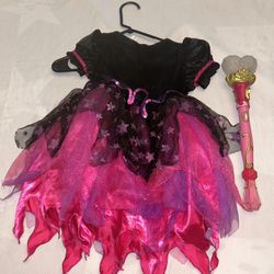 Halloween Princess dress & Disney wand 2/3yrs