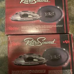 Car speakers (6”x9” pair with 1.77” mounting depth) DVC Retro Sound- retro mod series